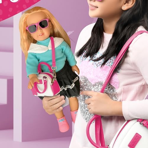 Star Princess Doll Purse and Sunglasses Set for 18-Inch Dolls – Pink Accessories for Ages 3-12