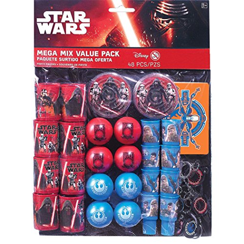Star Wars Episode VII Mega Mix Party Favor Pack – 48 Assorted Toys and Giveaways