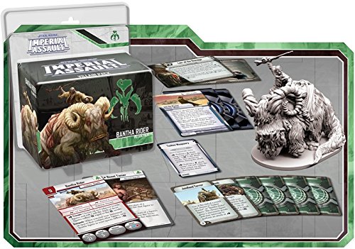 Star Wars Imperial Assault: Bantha Rider Villain Pack – Tusken Raider Expansion with Miniature Figure and Command Cards