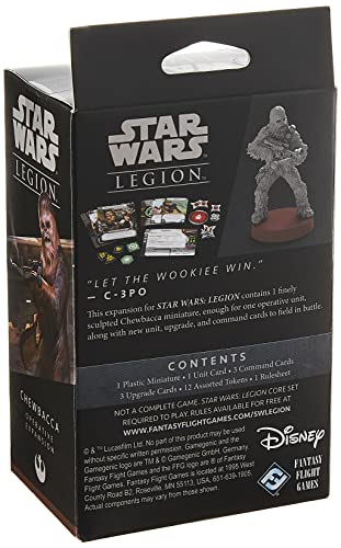 Star Wars: Legion Chewbacca Operative Expansion – Unpainted Miniature & Team-Up Command Cards