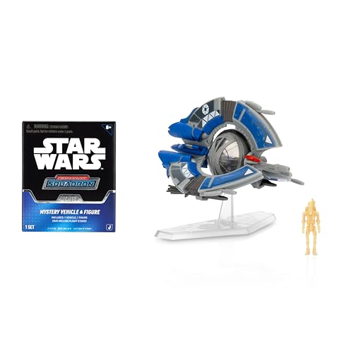Star Wars Micro Galaxy Squadron Droid Tri-Fighter Mystery Bundle with Battle Droid and Scout Vehicle