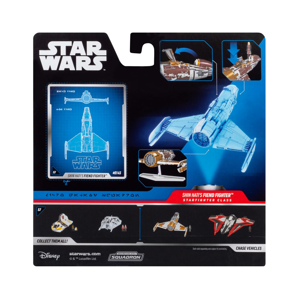 Star Wars Micro Galaxy Squadron Fiend Fighter – 5-Inch Vehicle with Articulated Shin Hati Micro Figure