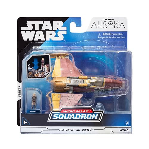 Star Wars Micro Galaxy Squadron Fiend Fighter – 5-Inch Vehicle with Articulated Shin Hati Micro Figure