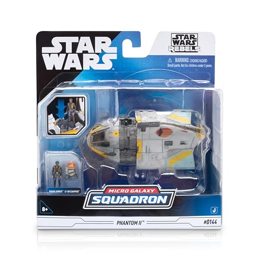 STAR WARS Micro Galaxy Squadron Phantom II Vehicle - 5-Inch with Kanan Jarrus & Chopper Figures