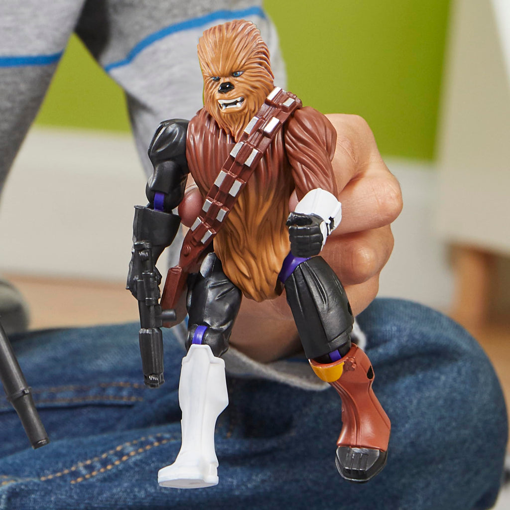 Star Wars MixMashers Chewbacca Figure with Boba Fett Gauntlet – 12cm Customizable Action Toy