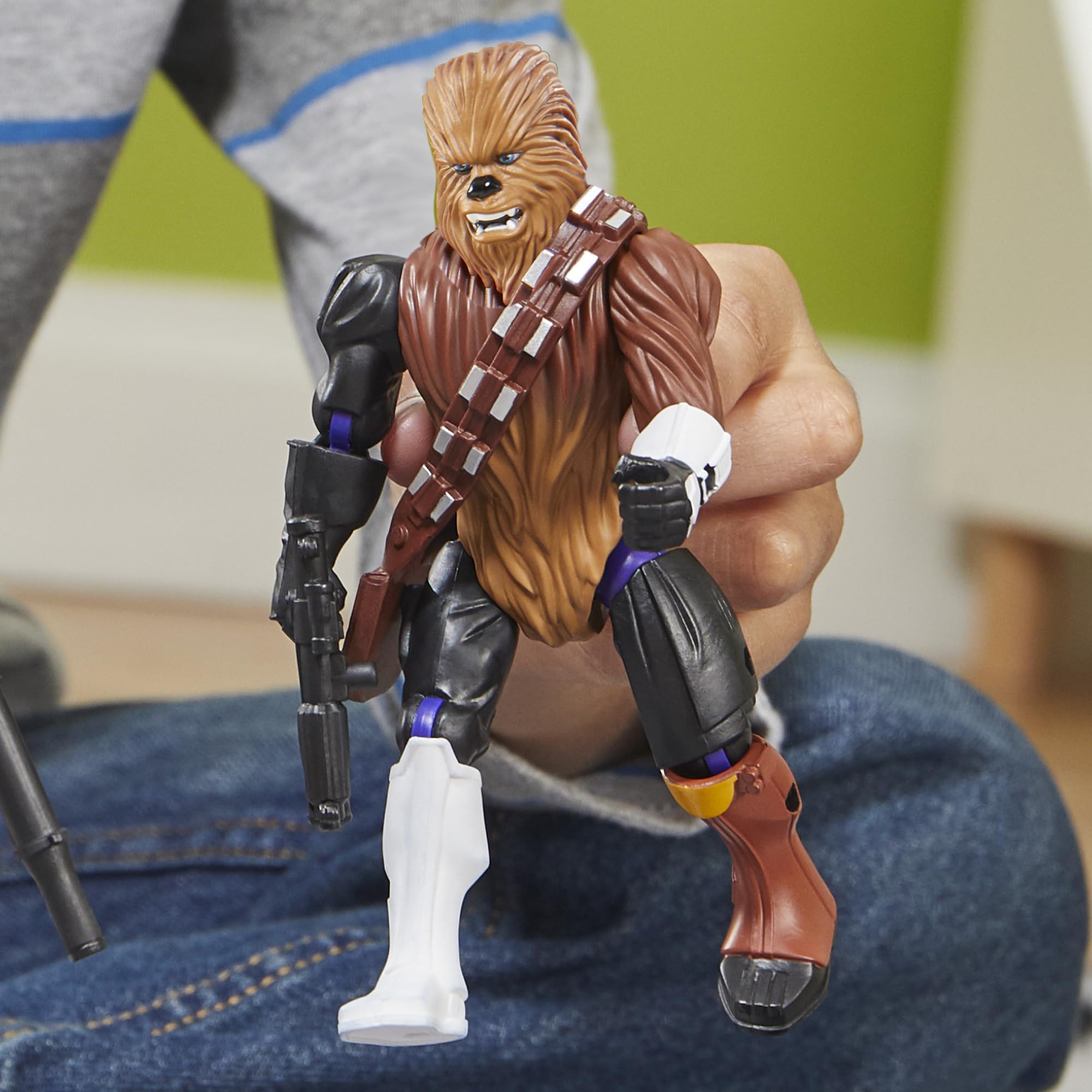 Star Wars MixMashers Chewbacca Figure with Boba Fett Gauntlet – 12cm Customizable Action Toy