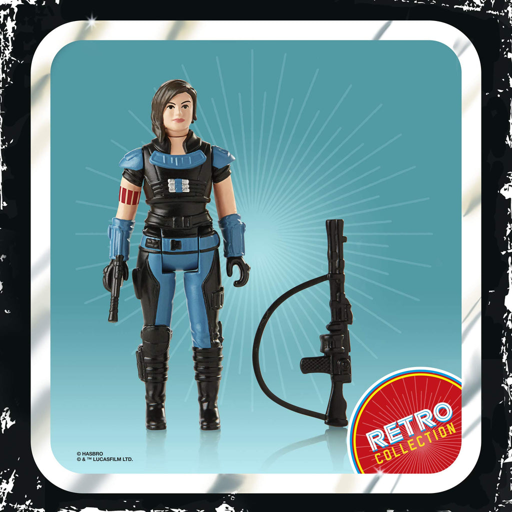 STAR WARS Retro Collection Cara Dune 3.75-Inch Action Figure with Accessories, Blue Packaging, Ages 4+