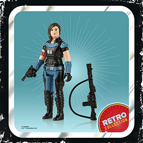 STAR WARS Retro Collection Cara Dune 3.75-Inch Action Figure with Accessories, Blue Packaging, Ages 4+