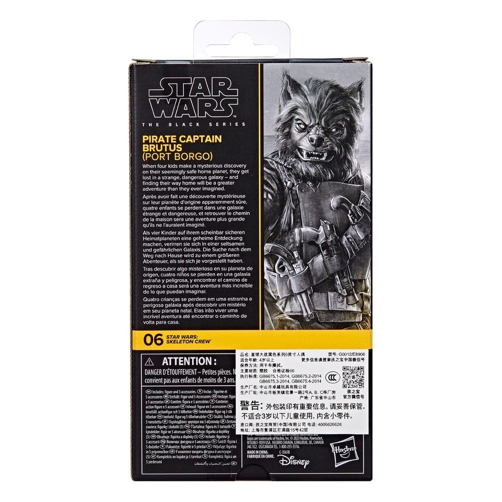 Star Wars The Black Series Pirate Captain Brutus 6-Inch Action Figure (Skeleton Crew 2024 Wave 2A)