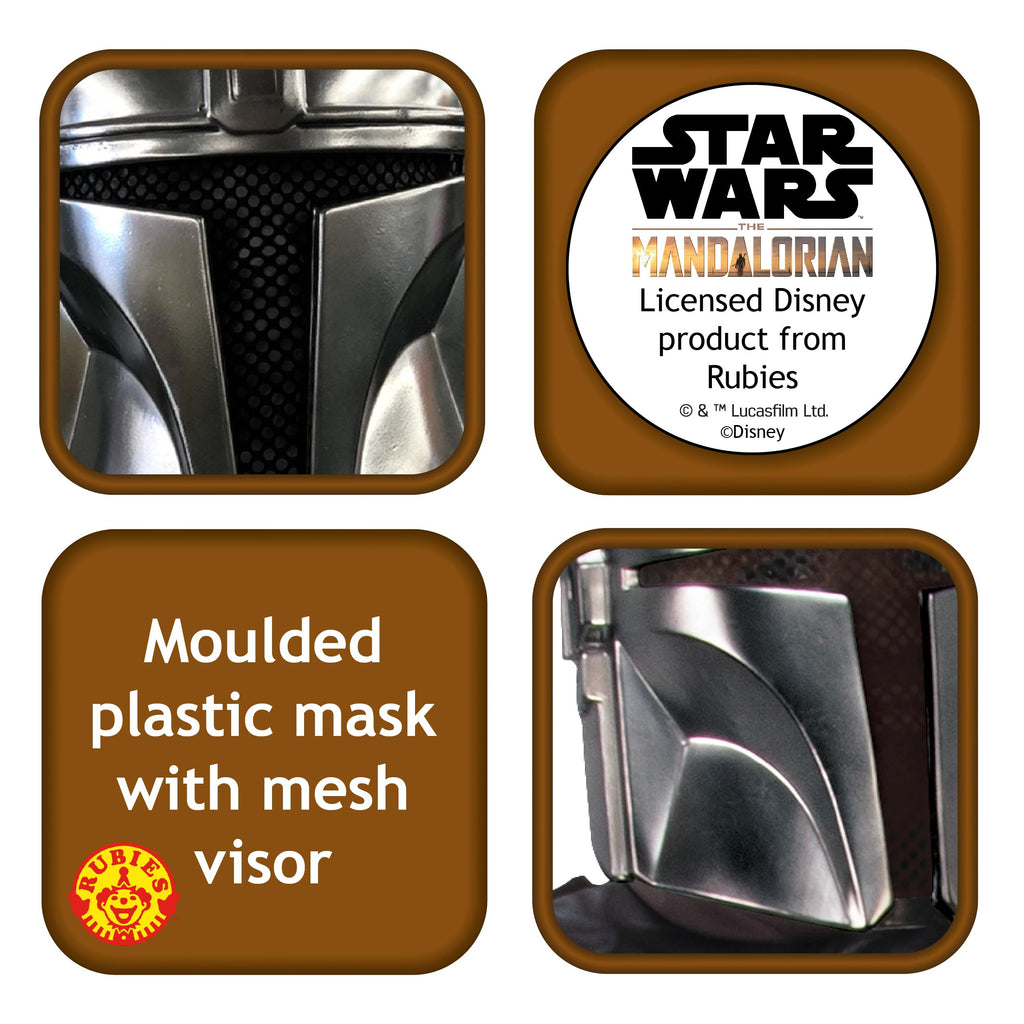 Star Wars The Mandalorian Beskar Armor Kids Half Face Mask – Officially Licensed