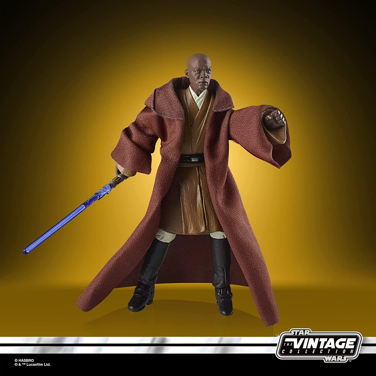 STAR WARS The Vintage Collection Mace Windu Action Figure VC35 – 3.75-Inch Attack of the Clones Collectible with PhotoReal Face Deco