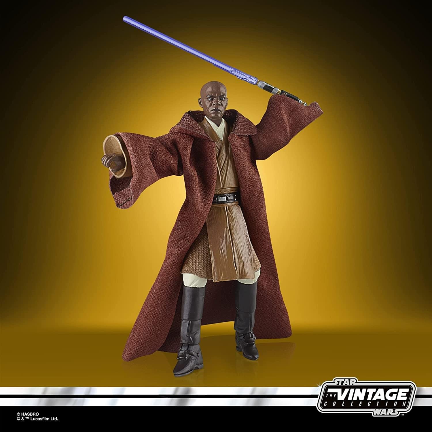 STAR WARS The Vintage Collection Mace Windu Action Figure VC35 – 3.75-Inch Attack of the Clones Collectible with PhotoReal Face Deco