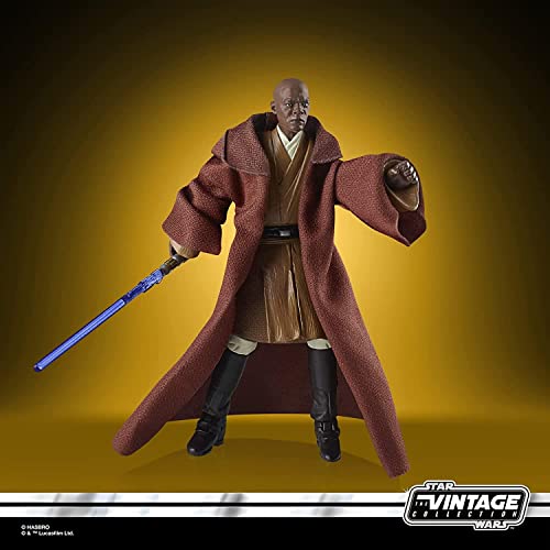 STAR WARS The Vintage Collection Mace Windu Action Figure VC35 – 3.75-Inch Attack of the Clones Collectible with PhotoReal Face Deco