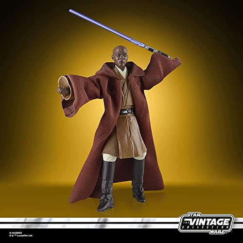 STAR WARS The Vintage Collection Mace Windu Action Figure VC35 – 3.75-Inch Attack of the Clones Collectible with PhotoReal Face Deco
