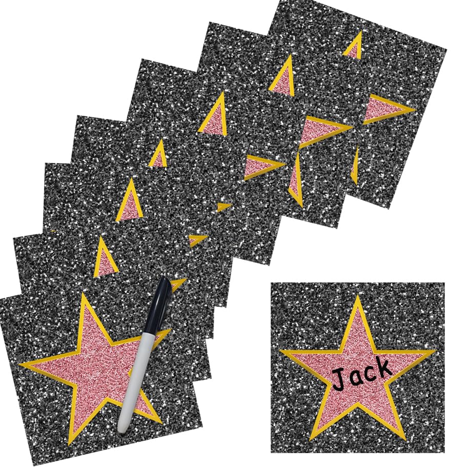 Starboling 25 Movie Star Stickers – Hollywood Oscar Party Decorations with Marker