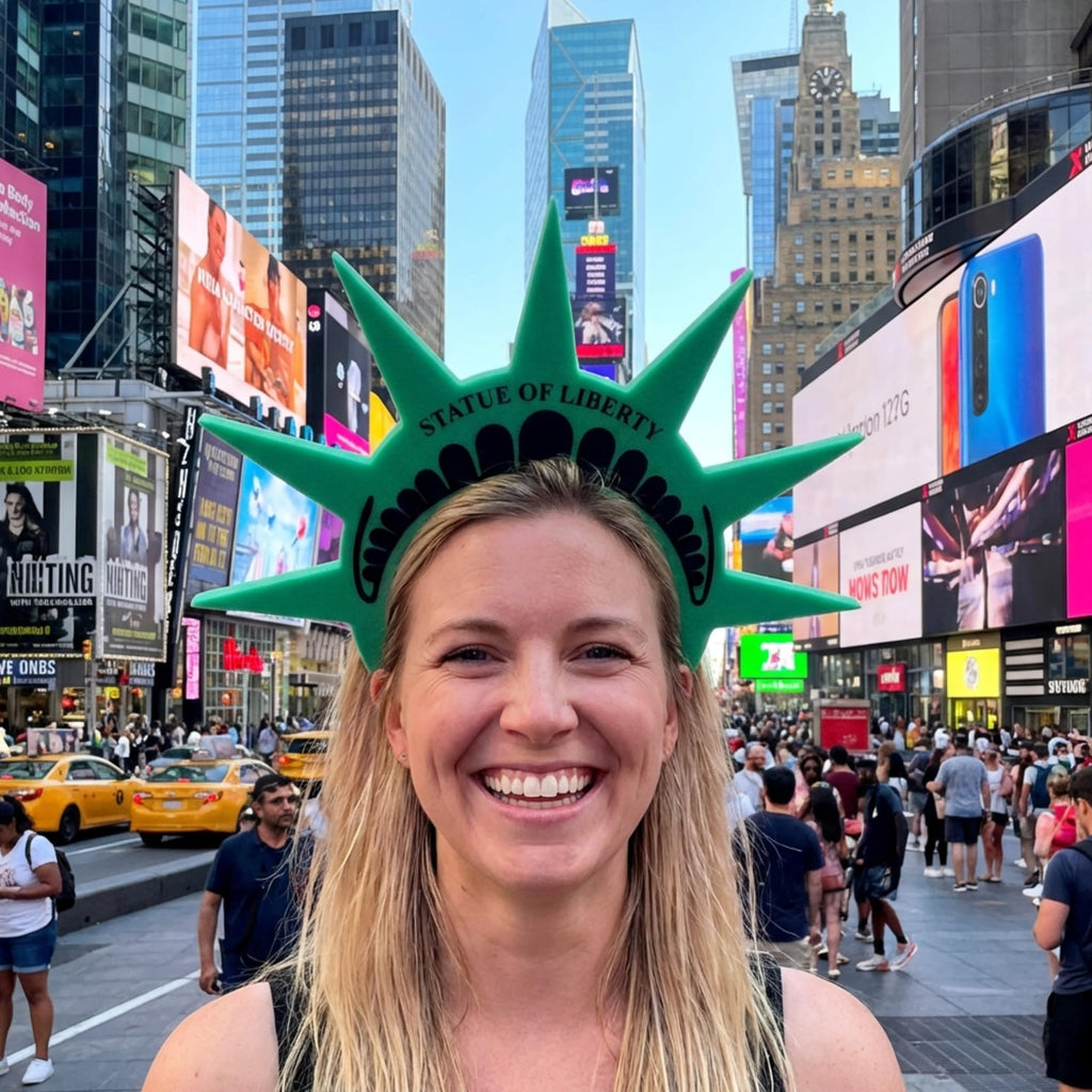 Statue of Liberty Foam Crown Visor – Made in USA, One Size for Kids & Adults