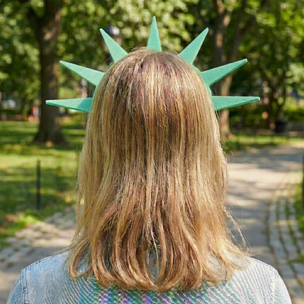Statue of Liberty Foam Crown Visor – Made in USA, One Size for Kids & Adults