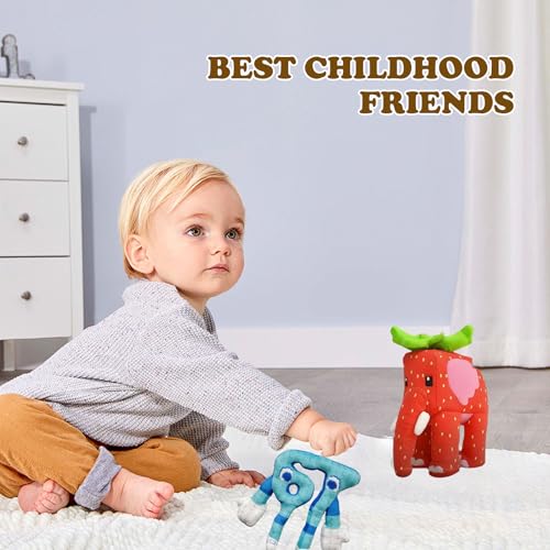 Steal a Brainrot Plush – 9.8" Strawberry Elephant Soft Plush, Red Lucky, Collectible Internet Meme Toy