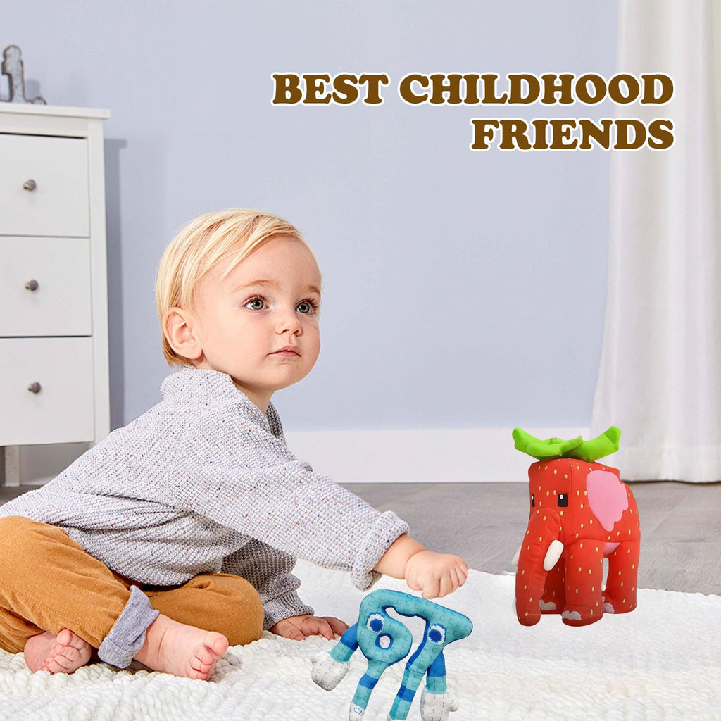 Steal a Brainrot Plush – 9.8" Strawberry Elephant Soft Plush, Red Lucky, Collectible Internet Meme Toy