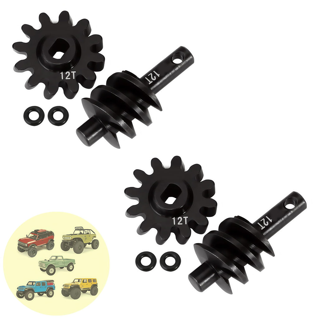 Steel Axle Overdrive Differential Gear Set 13T/2T for Axial SCX24 RC Crawlers – Front & Rear