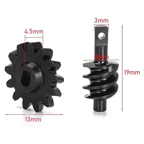 Steel Axle Overdrive Differential Gear Set 13T/2T for Axial SCX24 RC Crawlers – Front & Rear