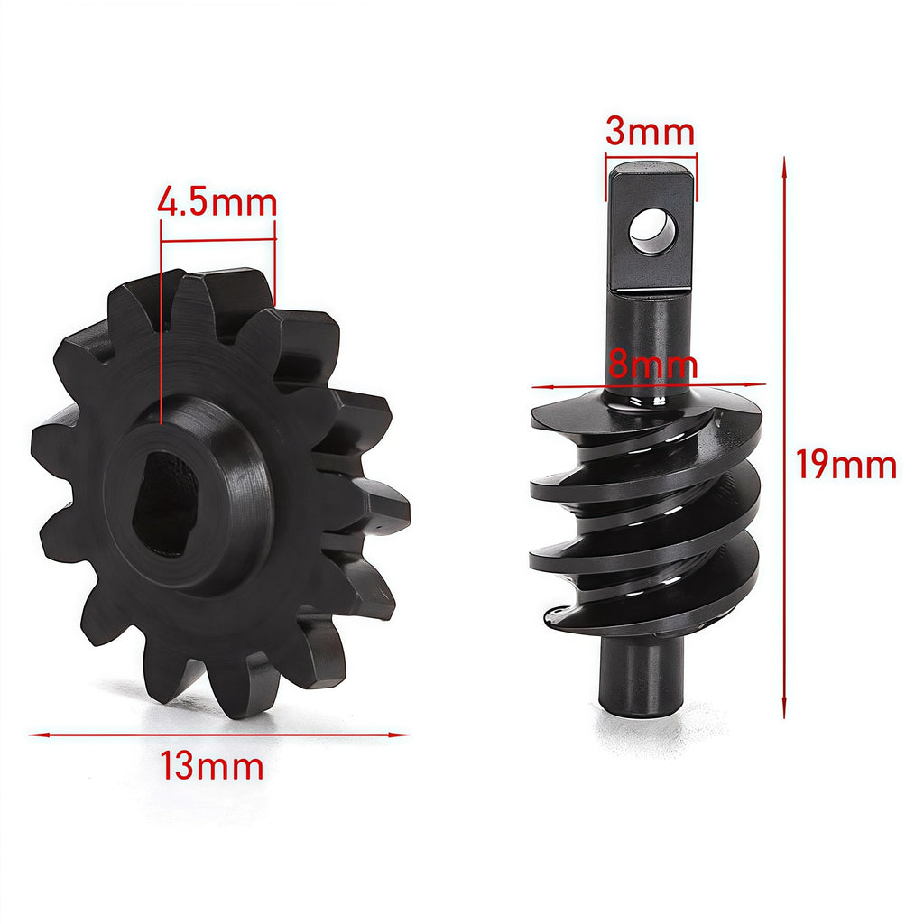Steel Axle Overdrive Differential Gear Set 13T/2T for Axial SCX24 RC Crawlers – Front & Rear