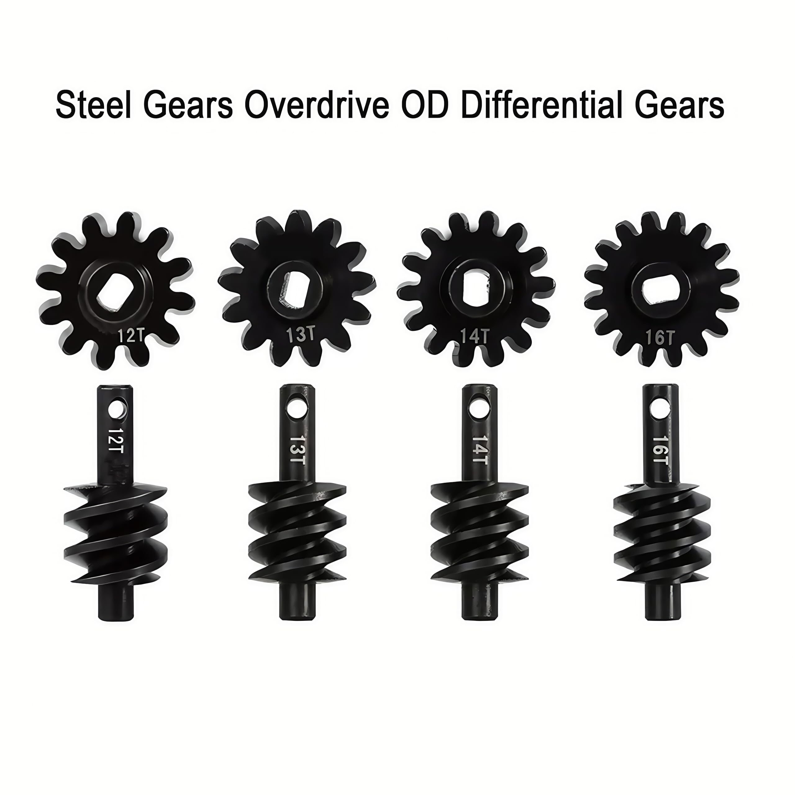 Steel Axle Overdrive Differential Gear Set 13T/2T for Axial SCX24 RC Crawlers – Front & Rear