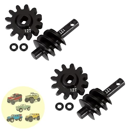 Steel Axle Overdrive Differential Gear Set 13T/2T for Axial SCX24 RC Crawlers – Front & Rear