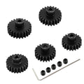 Steel Pinion Gear Set 20T-24T 32P 3.175mm Shaft for 1/10 RC Crawler Trucks - 5 Pack