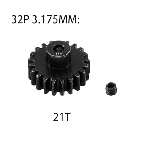 Steel Pinion Gear Set 20T-24T 32P 3.175mm Shaft for 1/10 RC Crawler Trucks - 5 Pack