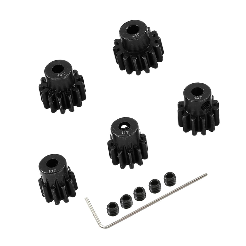 Steel Pinion Gear Set 32P 3.175mm Shaft 10T-14T for 1/10 RC Crawler Trucks