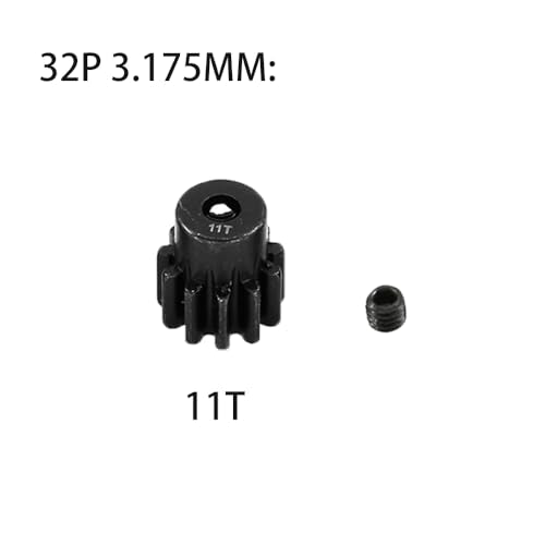 Steel Pinion Gear Set 32P 3.175mm Shaft 10T-14T for 1/10 RC Crawler Trucks