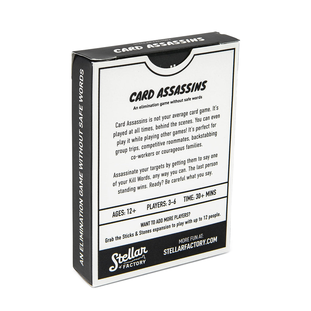 Stellar Factory Card Assassins Party Game - Word Elimination Fun for 3-6 Players, Ages 12+