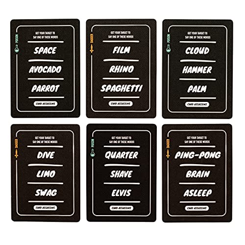 Stellar Factory Card Assassins Party Game - Word Elimination Fun for 3-6 Players, Ages 12+