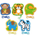 Stephen Joseph Zoo Lacing Cards Set – 5 Double-Sided Cards for Fine Motor Skills