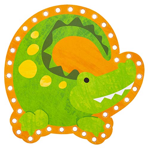 Stephen Joseph Zoo Lacing Cards Set – 5 Double-Sided Cards for Fine Motor Skills