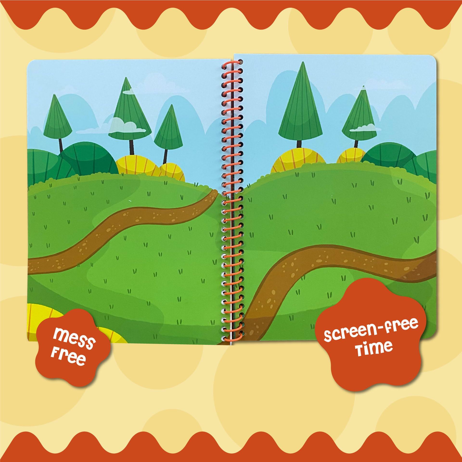 Stick4Ever Jelly Sticker Book - Park Theme - 50 Reusable Waterproof Stickers for Toddlers, Road Trip Activity