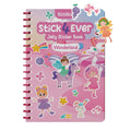 Stick4Ever Wonderland Jelly Sticker Book: 50 Reusable Waterproof Stickers for Toddlers, Spiral-Bound Activity Book for Travel