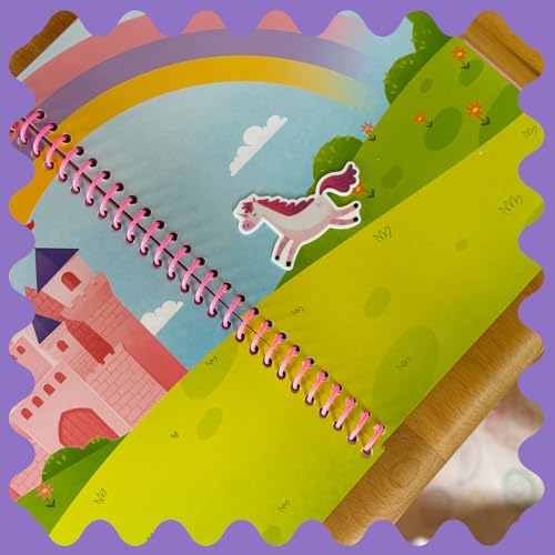 Stick4Ever Wonderland Jelly Sticker Book: 50 Reusable Waterproof Stickers for Toddlers, Spiral-Bound Activity Book for Travel