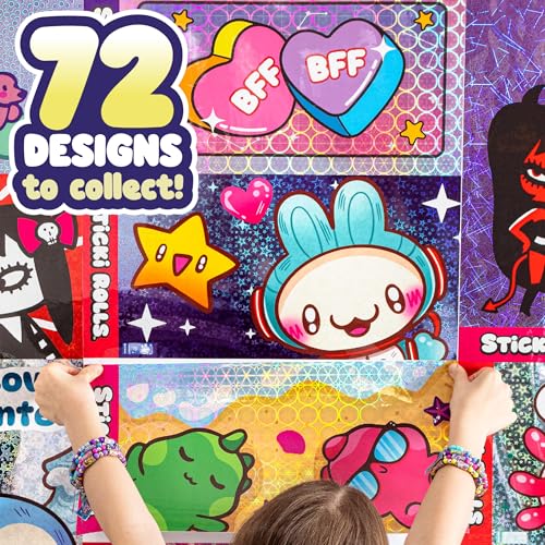 Sticki Rolls Jumbo Stickies 6-Pack Capsule - Amazon Exclusive Sticki Seas Wall Décor for Kids 5+