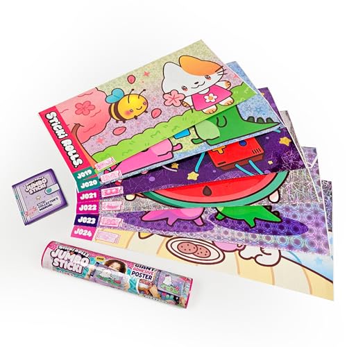 Sticki Rolls Jumbo Stickies 6-Pack Capsule – Amazon Exclusive Holographic Foil Stickers for Kids Ages 5+ (BFFs 2)
