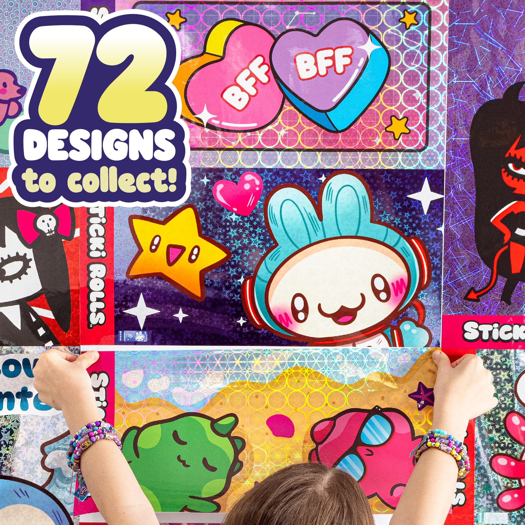 Sticki Rolls Jumbo Stickies 6-Pack Capsule – Pets 2 Wall Décor for Kids Ages 5+