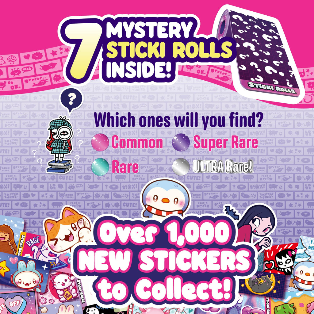 Sticki Rolls Series 2 – Wearable Sticker Bracelet and Collection Book with 120 Holographic Mini Stickers