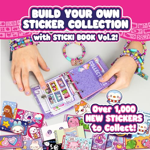 Sticki Rolls Series 2 – Wearable Sticker Bracelet and Collection Book with 120 Holographic Mini Stickers