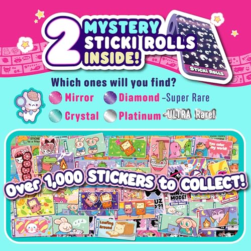 Sticki Rolls Wearable Sticker Toy Bracelet - 70 Mini Stickers & 2 Mystery Rolls