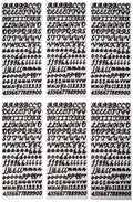 Sticko Black Script Alphabet Stickers – 840 Reusable Vinyl Letters for Scrapbooking & Crafts