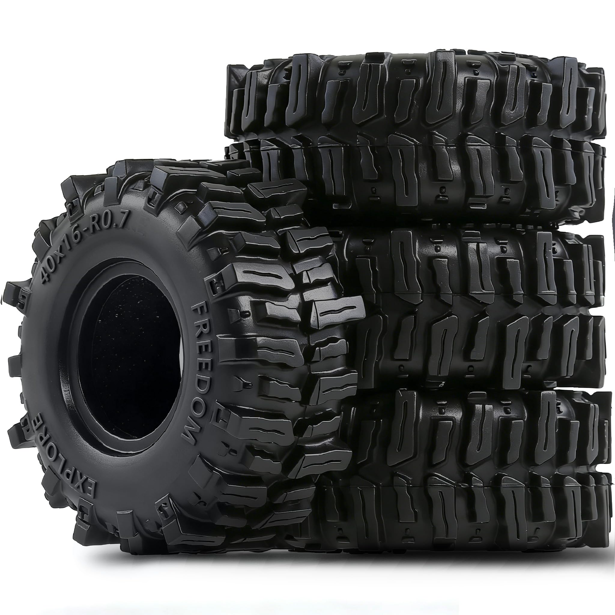 STMU 0.7'' MUD Tires for 1/30 1/32 RC Crawlers - Soft Sticky 40x16mm