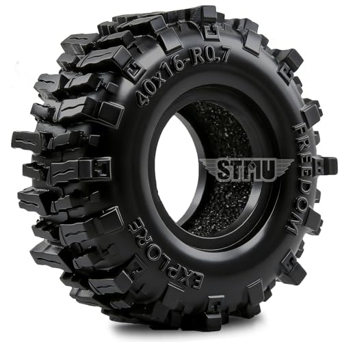 STMU 0.7'' MUD Tires for 1/30 1/32 RC Crawlers - Soft Sticky 40x16mm
