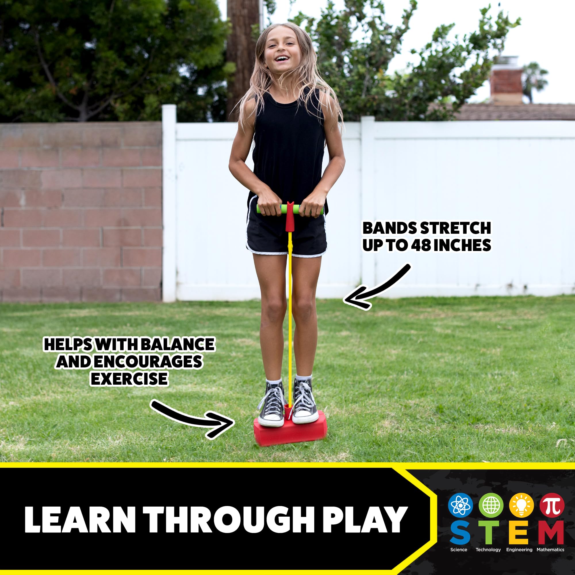 Stomp Hopper Pogo Stick for Kids – Foam Bouncer with Squeak, Ages 3-5