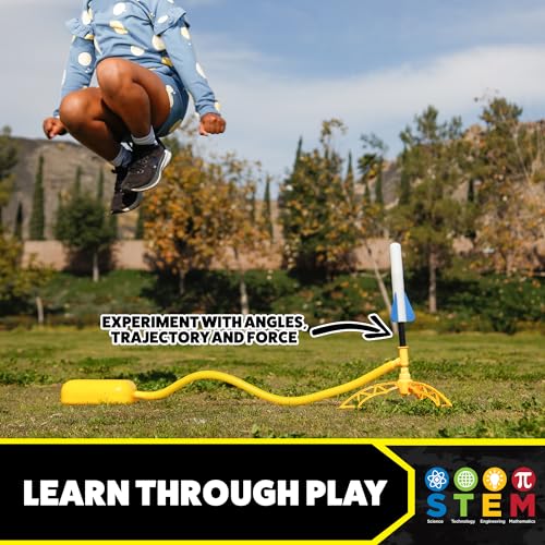 Stomp Rocket Jr Glow Rocket Refills – 6 Glow-in-the-Dark Foam Rockets for Kids Ages 3+